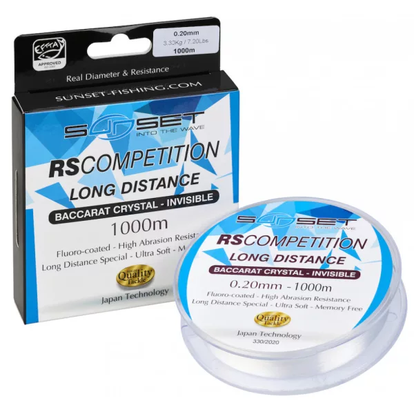 Sunset - RS COMPETITION LONG DISTANCE BACCARAT CRYSTAL 0,16mm 1000M - Monofilament line