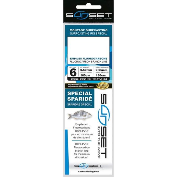Sunset Surfcasting Rig RS Competition Sparidae Special Fluoro 2x150 N4 Marine Fittings