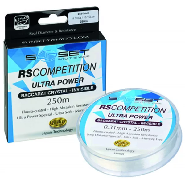 Sunset Nylon RS Competition Ultra Power Baccarat Crystal 0,36mm 1000m Monofilament Mainline