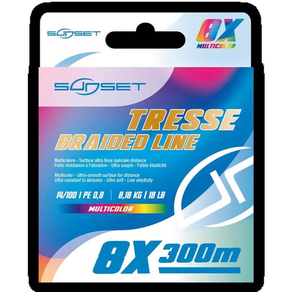 Sunset Braid 8x RS Competition Multicolor 0,25mm 300m Braided Mainline