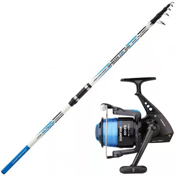 Sunset Imprezza ZXR 420-5 Rod and Sunfish ZXR 651 FD Reel Sea Fishing Set