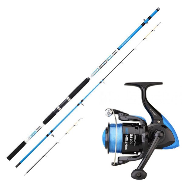 Sunset Sparta ZXR 240-3+1 Heavy Rod and Sunfish ZXR 501 FD Reel Sea Fishing Set