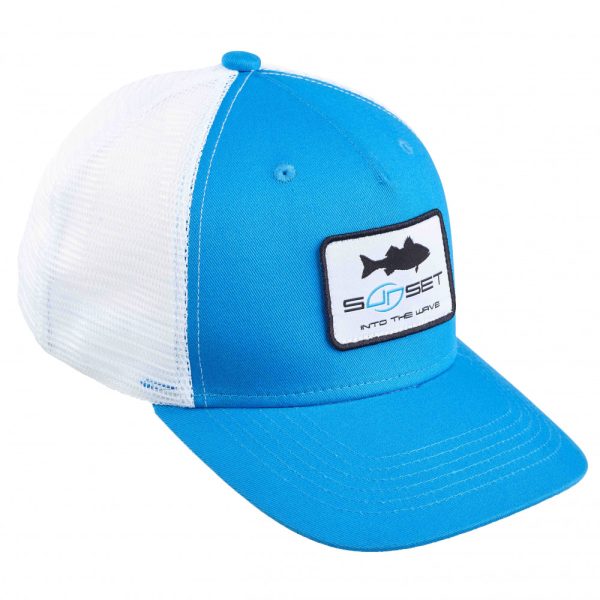 Sunset Suncap Trucker SW Seabass Blue White Baseball Cap