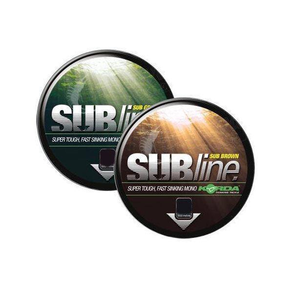 Korda Subline Ultra Tough 1000m - Green 10lb - monofilament mainline for boyles