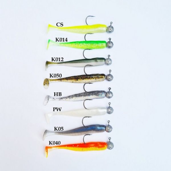 Sert Pompei Shad Round Jighead Rig 100mm K050 rubber fish