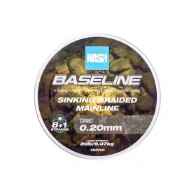 Nash Baseline Sinking Camo 0.20mm 1200m Braided Mainline