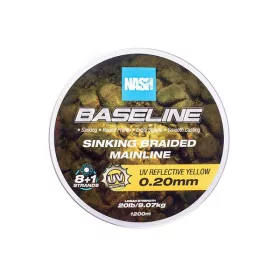  Nash Baseline Sinking UV Yellow 0.20mm 1200m Braided Mainline