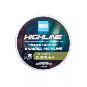 Nash Highline Green 0.24mm 1200m Braided Mainline