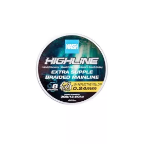 Nash Highline UV Yellow 0.24mm 600m Braided Mainline