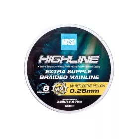  Nash Highline Extra Supple UV Yellow 0.28mm 1200m Braided Mainline