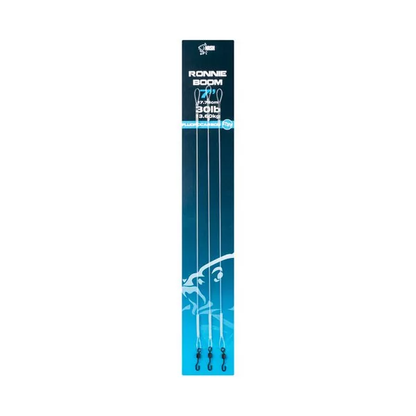 Nash Ronnie Boom 18cm Fluorocarbon Leader 3pcs