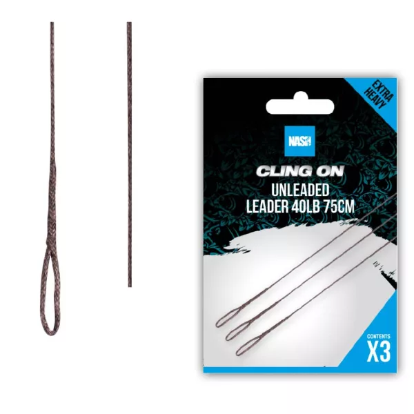 Nash Ready Tied Unleaded Leader 75cm 3pcs
