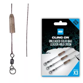 Nash Ready Tied Unleaded Solid Bag Leader 35cm 3pcs