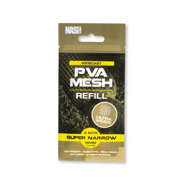 Nash Webcast Ultra Weave PVA Refill Mesh Super Narrow 18mmx3m