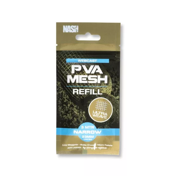 Nash Webcast Ultra Weave PVA Refill Mesh Narrow 23mmx3m