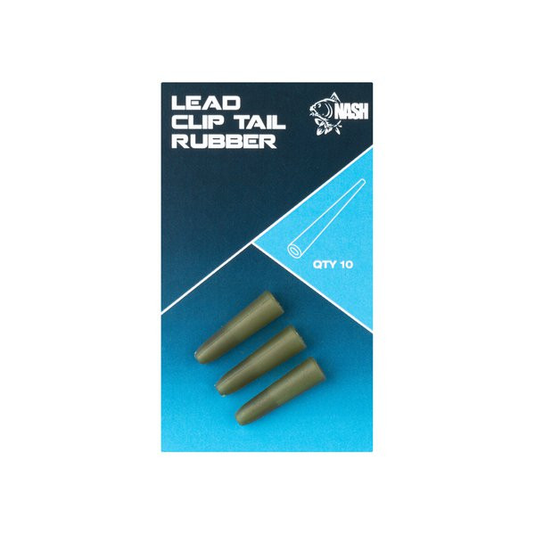 Nash Lead Clip Tail Rubber Gumiharang 10db
