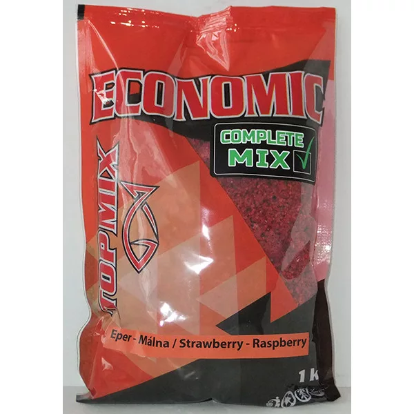 Top Mix Economic Complete-Mix Strawberry-Raspberry Groundbait 1kg