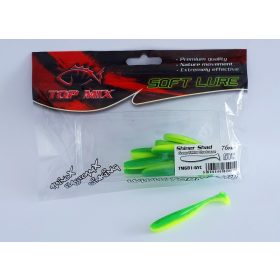   Top Mix Shiner Shad Green-Yellow Chartreuse 7,6cm Plastic Lure 10pcs