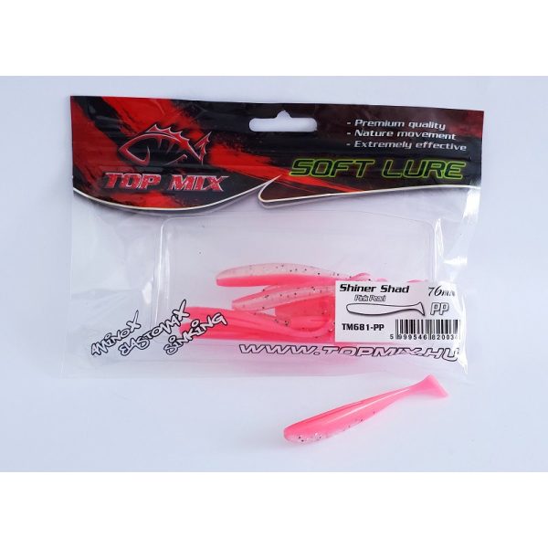 Top Mix Shiner Shad Pink Pearl 7,6cm Plastic Bait 10pcs