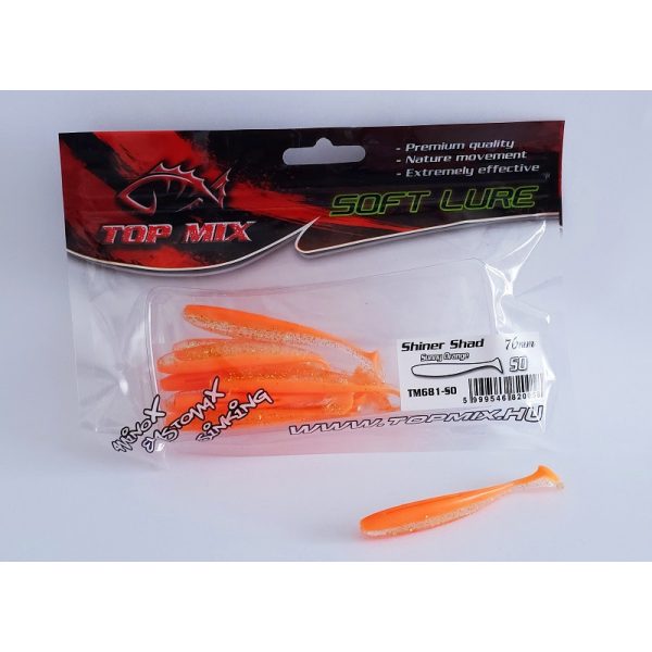 Top Mix Shiner Shad Sunny Orange 7,6cm Plastic Bait 10pcs
