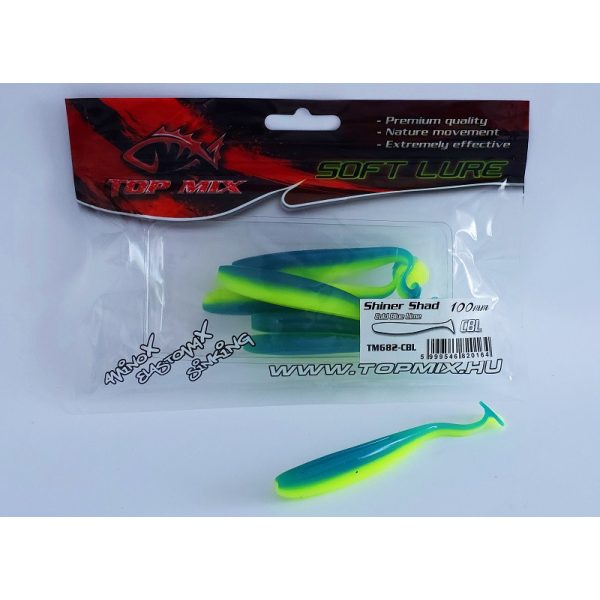 Top Mix Shiner Shad Cold Blue-Lime 10,0cm Plastic Bait 6pcs