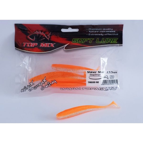 Top Mix Shiner Shad Sunny Orange 10,0cm Plastic Bait 6pcs