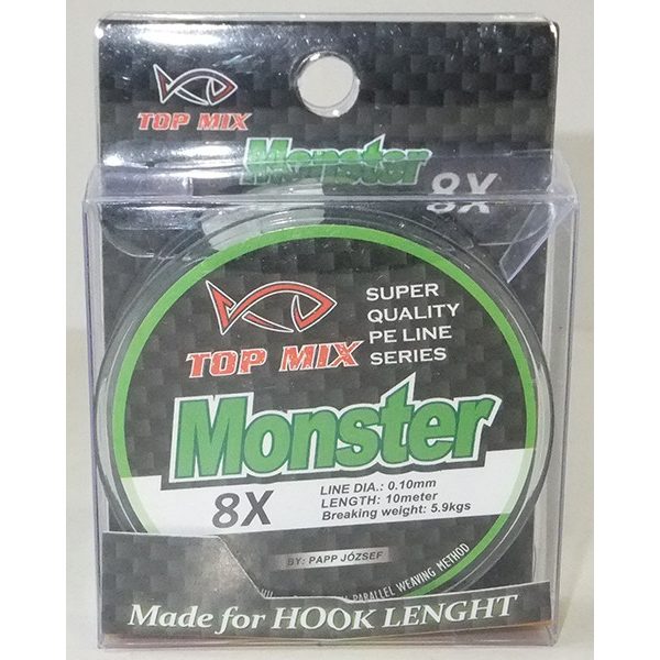 Top Mix X8 Monster 0.10mm 10m Braided Leader Line