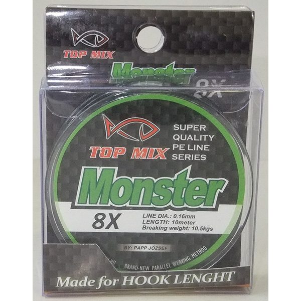 Top Mix X8 Monster 0.16mm 10m Braided Leader Line