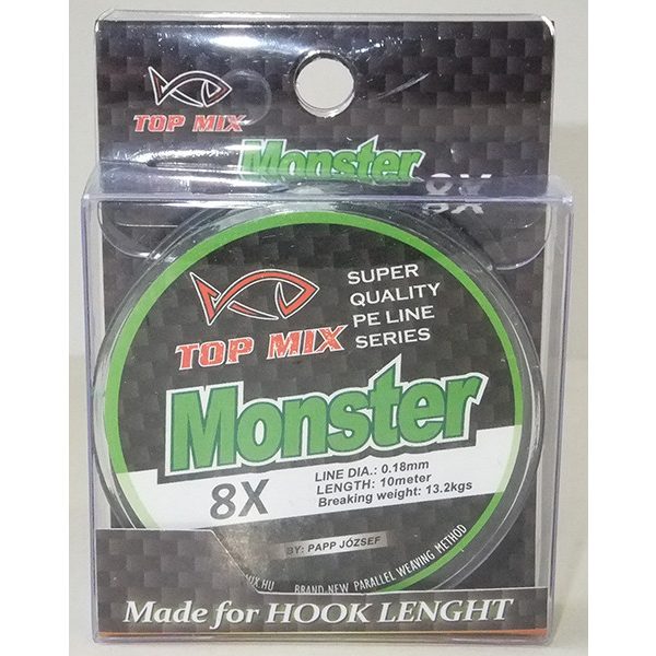 Top Mix X8 Monster 0.18mm 10m Braided Leader Line
