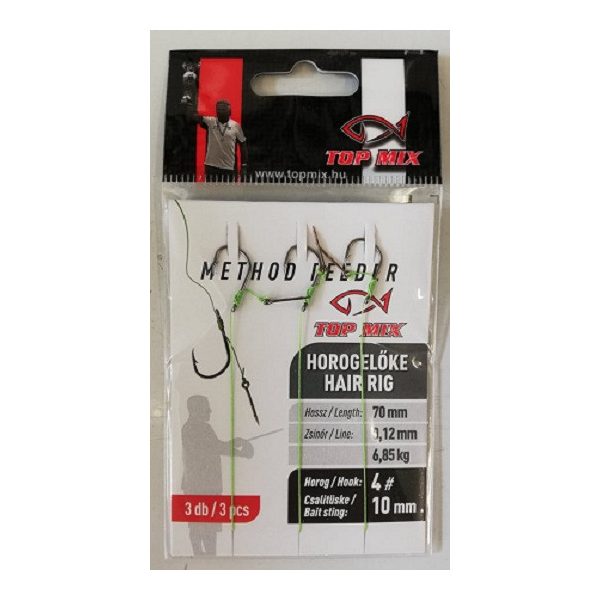 Top Mix Method Feeder 4 Braided Pre-Braided Bearded Ear Hook with Baited Spike 3db