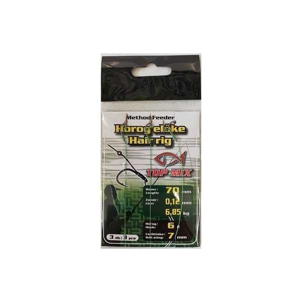 Top Mix 6 Ears, Bearded Braided Hook with Lure 3pcs