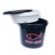 TOP-MIX bait mixing bucket with bait tray, lid, 10-liter
