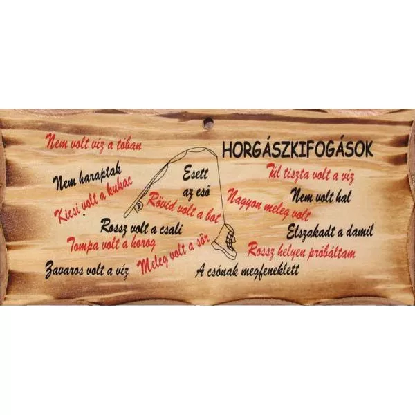Wooden sign - Fishing Excuses