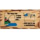 Wooden board on a bad day on the water