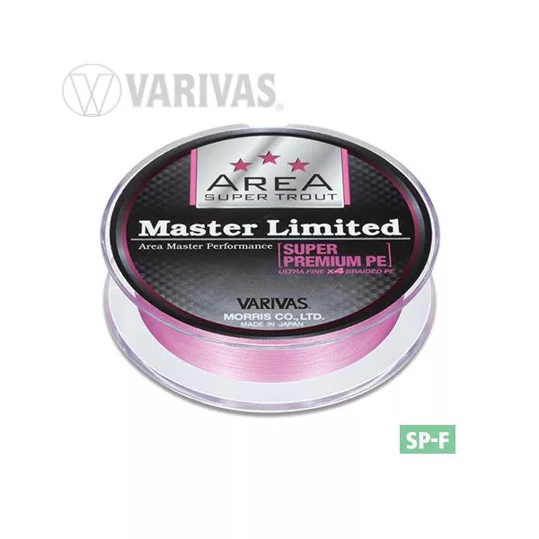 Varivas Trout Area Master Limited PE 75m #0,15 4,5lb Tournament Pink Braided Main Line