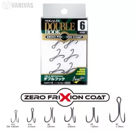 Varivas Nogles Zero Friction #4 Eyed Barbed Double Hook 5pcs