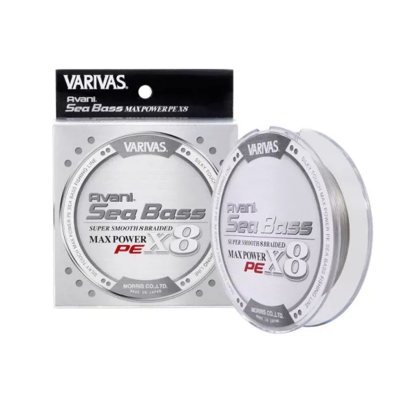 Varivas Sea Bass Max Power PE X8 150m #1,5 28,6lb Stealth Grey Braided Main Line