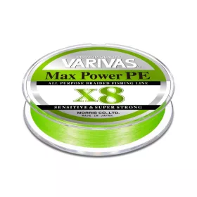   Varivas Max Power PE X8 150m #0.8 16.7lb 0.148mm Lime Green Fluo Braided Main Line