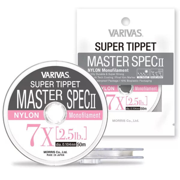 Varivas Super Tippet Master Spec ll Nylon 6.5X 50m 0.117mm 3.3lb Fly Fishing Leader Line
