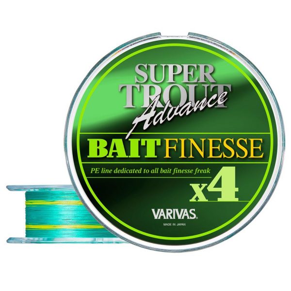 Varivas Super Trout Advance Bait Finesse PE X4 100m #0.5 0.117mm 9.0lb Green Fluo Braided Main Line
