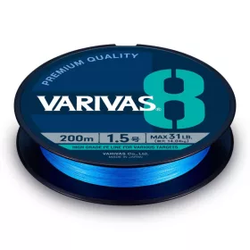   Varivas PE 8 Blue Edition 150m #0,6 0,128mm 13lb Fluo Ocean Blue Braided Mainline