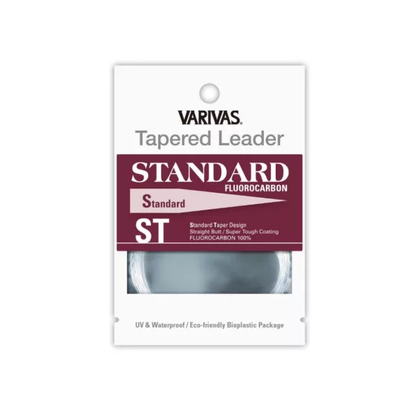 Varivas Tapered Leader Standard ST Fluorocarbon 4X 2,74m 0,185-0,50mm Fly Fishing Leader Line