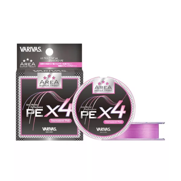 Varivas Super Trout Area PE X4 Tournament Pink #0.3 75m 6.7lb Braided Main Line