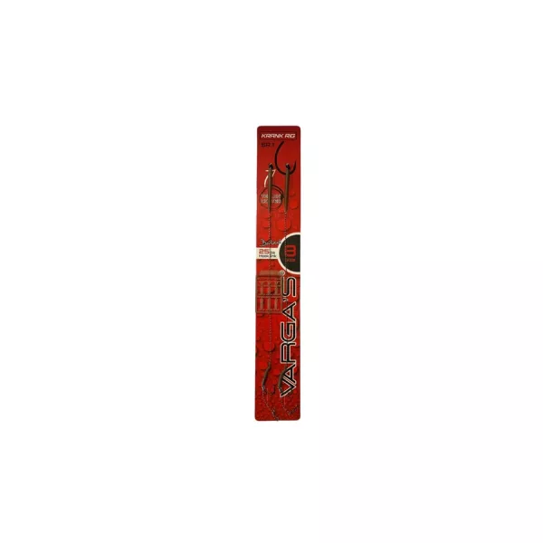 Vargas Krank Rig SR.2 8-Eyed, Barbed Braided 20cm Pre-Tied Hook 2pcs