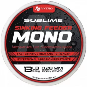 Nytro Sublime Sinking Feeder 0.18mm 150m Monofil Main Line