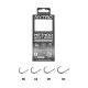Nytro NTO-B3 12 0.23mm 10cm Pre-tied Eyed, Barbless Bait Ring Hook 8pcs
