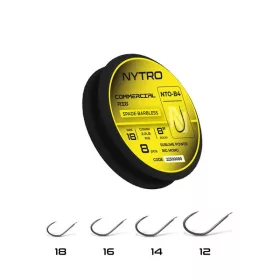   Nytro NTO4 Commercial 12 0.13mm 20cm Pre-tied Spade End, Barbless Hook 8pcs