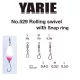 Yarie 529 Fast Snapring S 5lb Swivel 4pcs