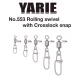 Yarie 553 Crosslock Snap 35lb Swivel 6pcs