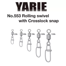 Yarie 553 Crosslock Snap 150lb Swivel 4pcs